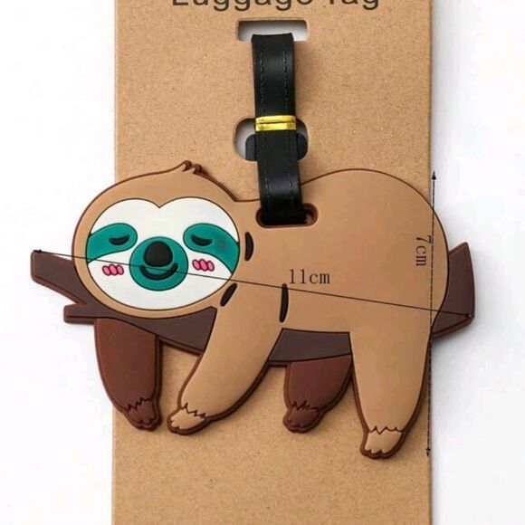 Cartoon Sloth Luggage Tag - Picture 5 of 5